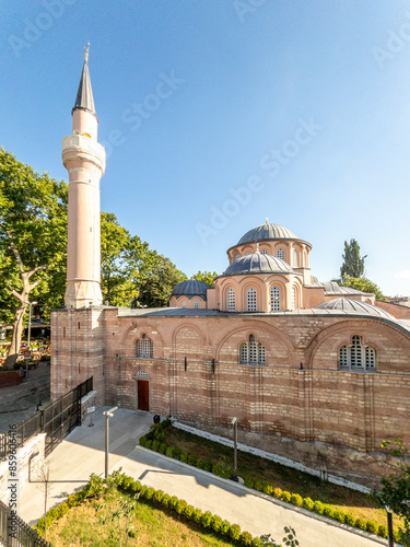 The Chora Church or Kariye Mosque (Turkish: Kariye Camii) is a former church, now converted to a mosque (for the second time), in the Edirnekapı neighborhood of Fatih district, Istanbul, Turkey photo