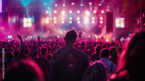 Large crowd enjoying a music festival © Artur Lipiński
