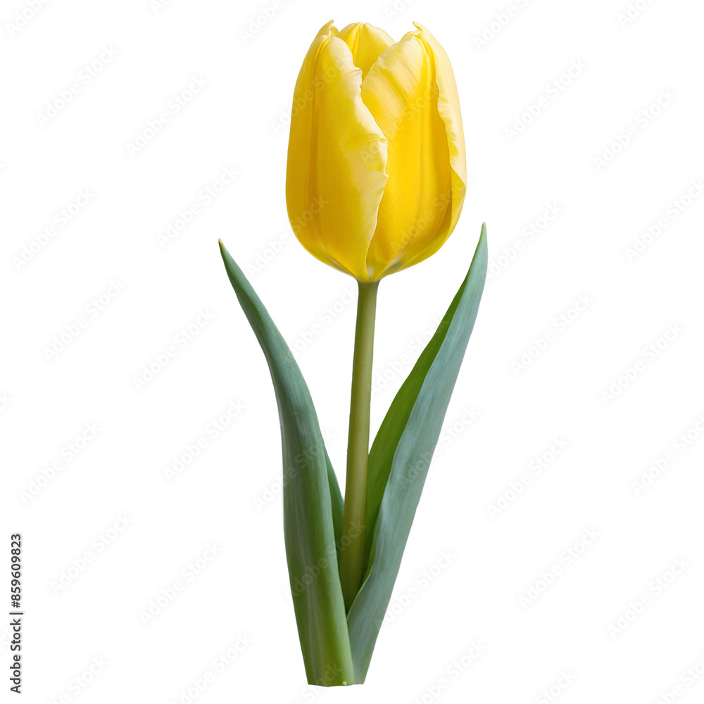 yellow tulip on transparent background yellow tulip on transparent background