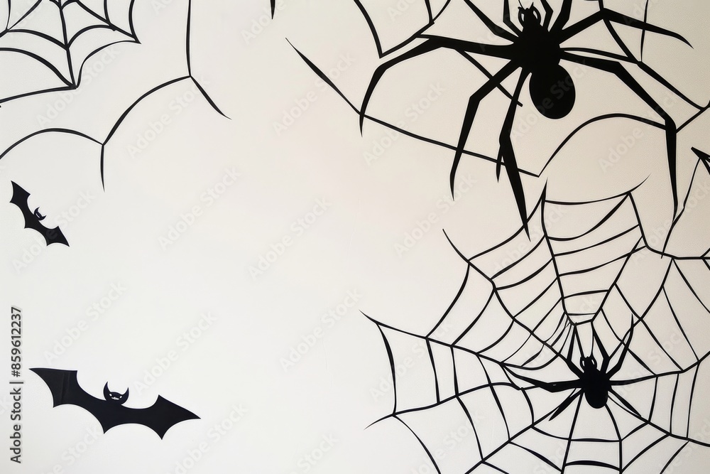 Obraz premium Basic Spider Web Wall Decals for Halloween
