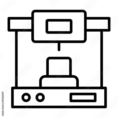 3d Printer Line Icon