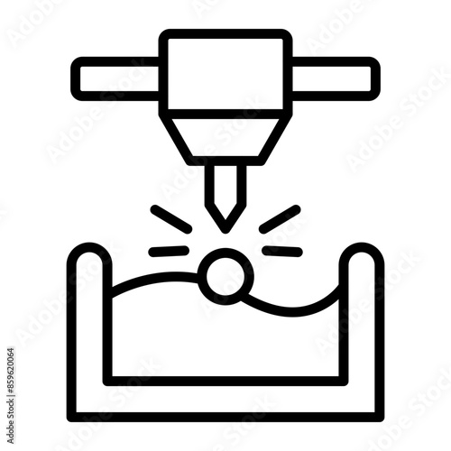Stereolithography Line Icon