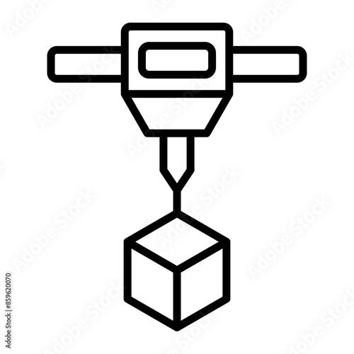 Additive Manufacturing Line Icon