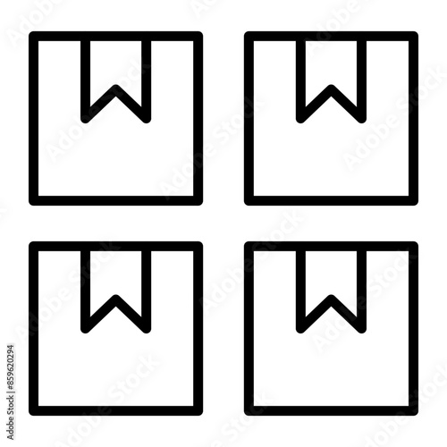 Boxes Line Icon