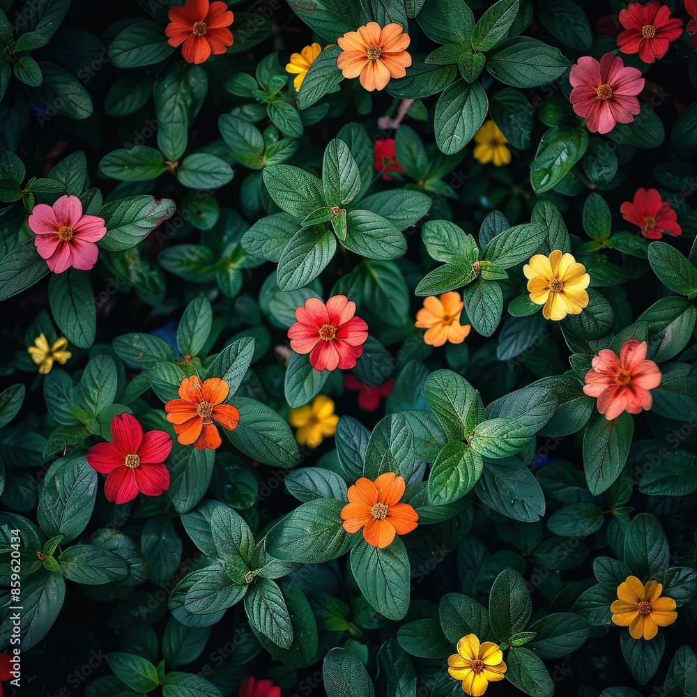 Colorful Flowers in a Garden Colorful Flowers in a Garden