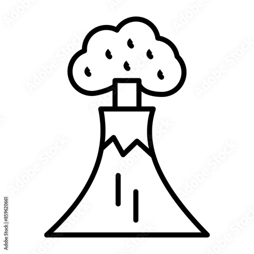 Eruption Line Icon