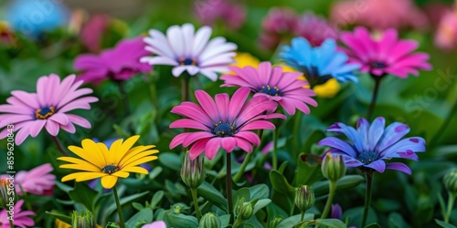 Colorful Flowers Blooming in a Garden