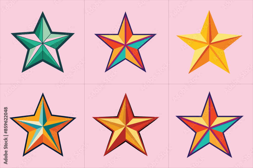 Print star vector illustration Print star vector illustration