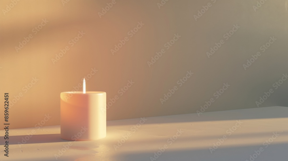 Memorial Day with a candle burning brightly in remembrance against a simple neutral backdrop. Memorial Day with a candle burning brightly in remembrance against a simple neutral backdrop.