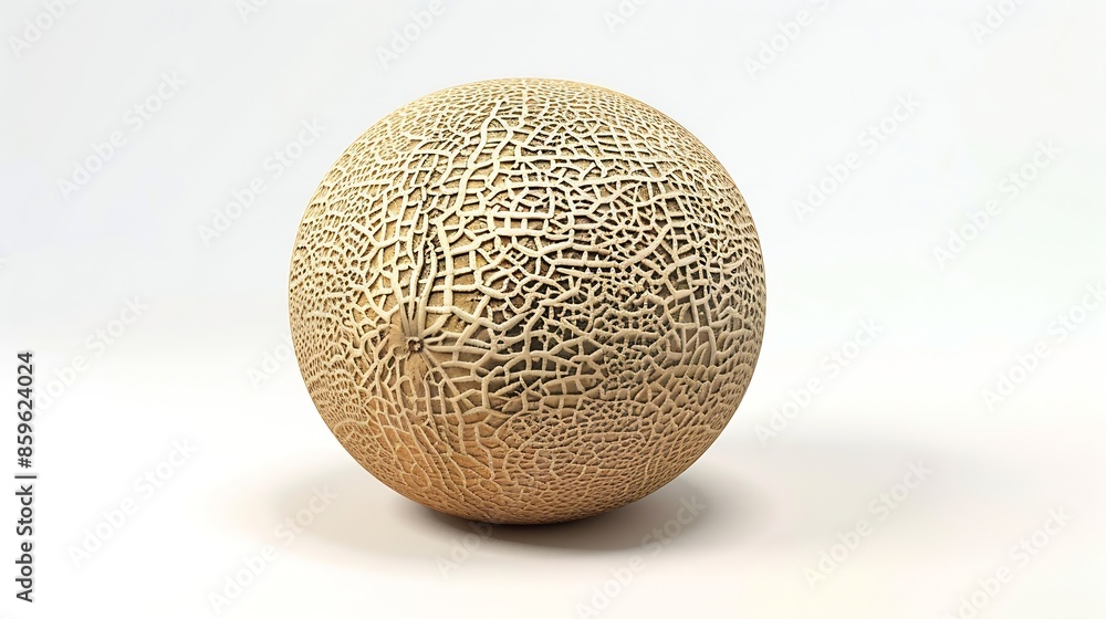 cantaloupe melon isolated on a white background : Generative AI cantaloupe melon isolated on a white background : Generative AI