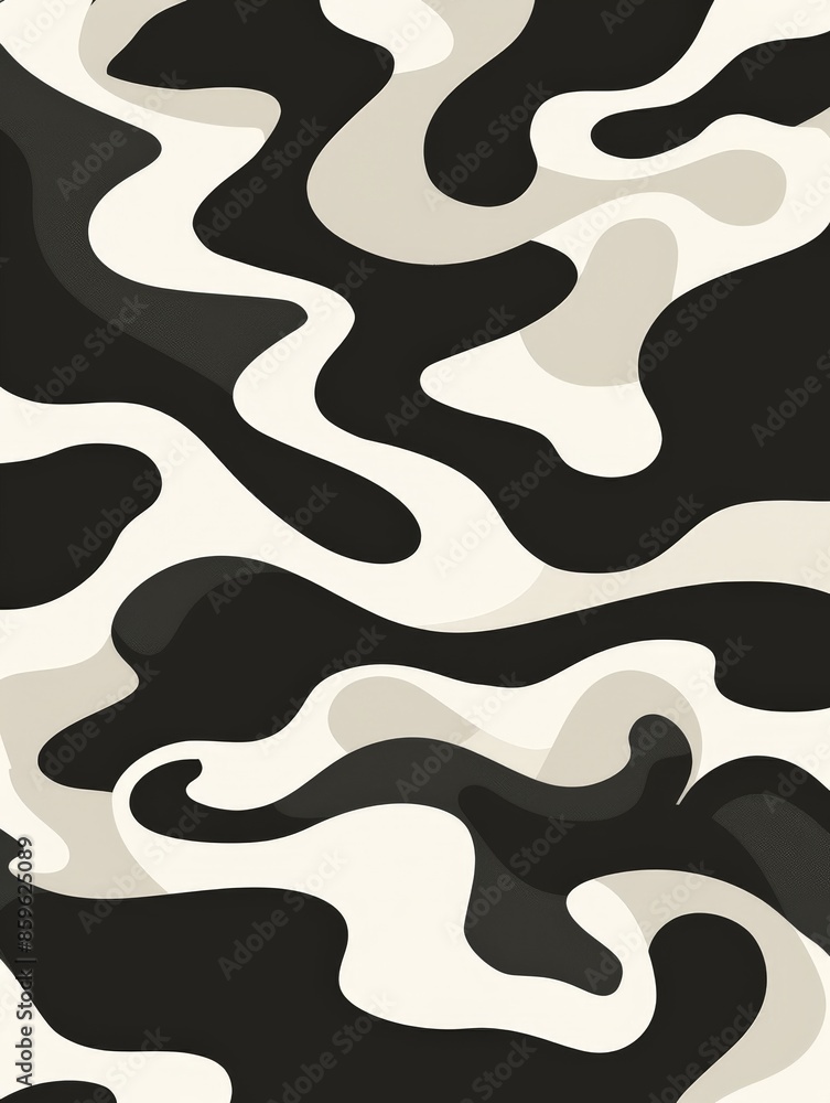 Abstract Black And White Swirling Pattern Abstract Black And White Swirling Pattern