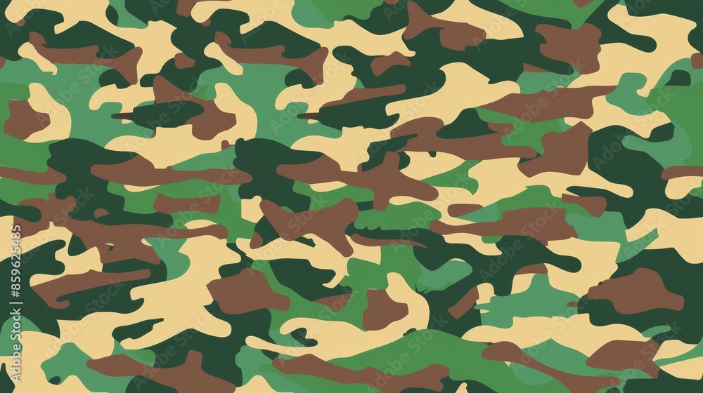 Fototapeta premium Green, Tan, and Black Camouflage Pattern Background