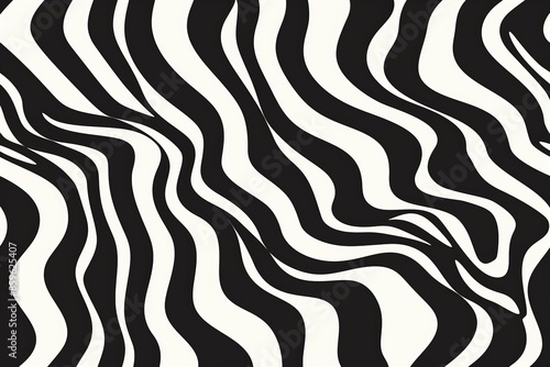 Black And White Wavy Pattern