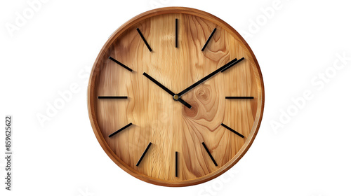 Wallpaper Mural Wooden Wall Clock With Black Hands Torontodigital.ca