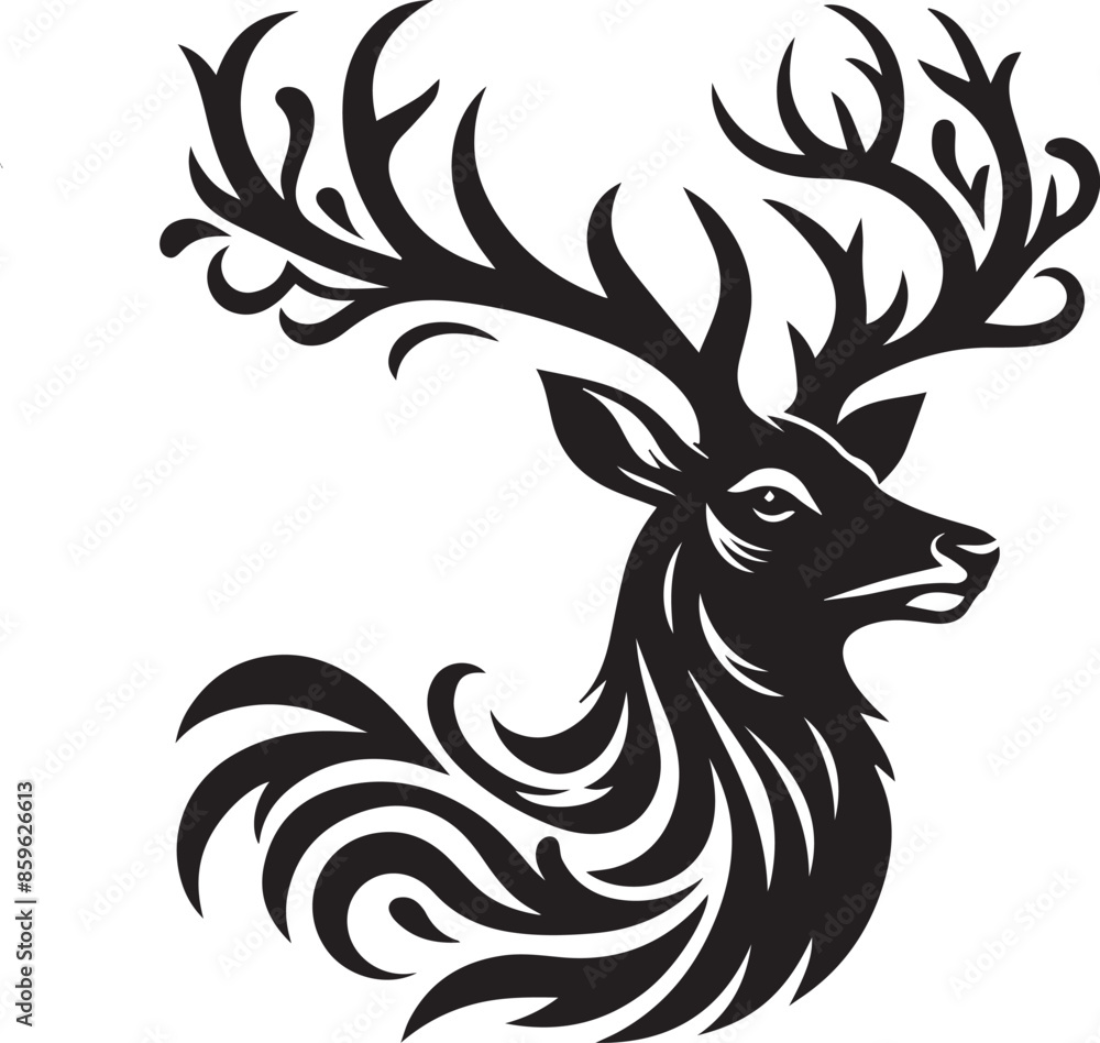 silhouette of a deer silhouette of a deer