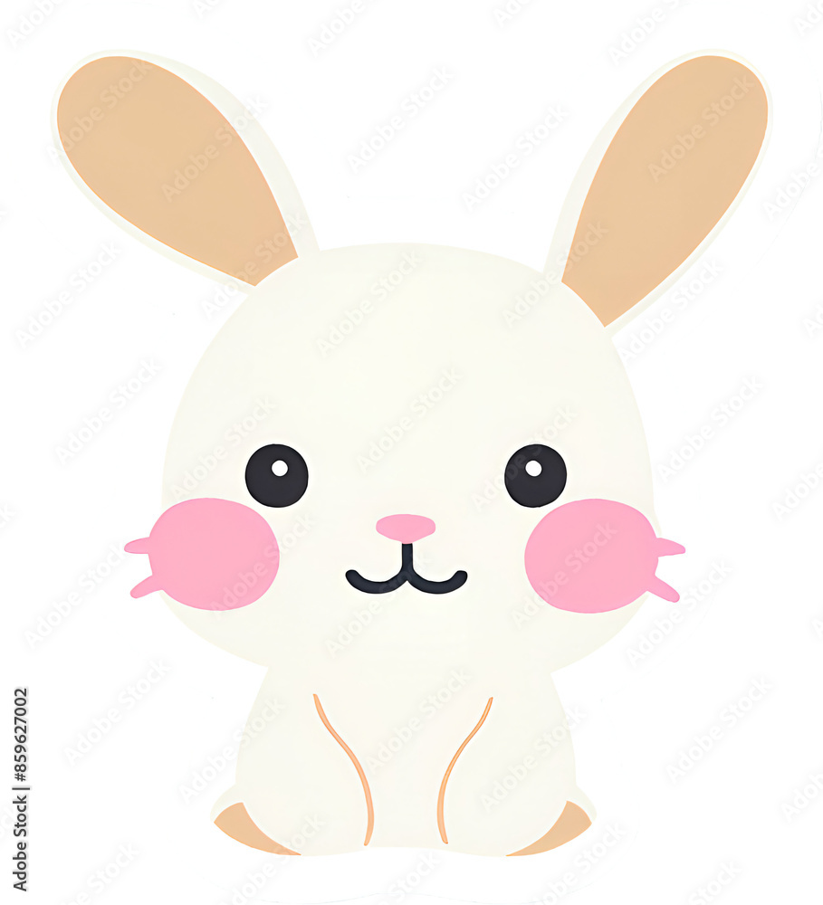 かわいいウサギのイラスト | Cute rabbit illustration Generative AI かわいいウサギのイラスト | Cute rabbit illustration Generative AI