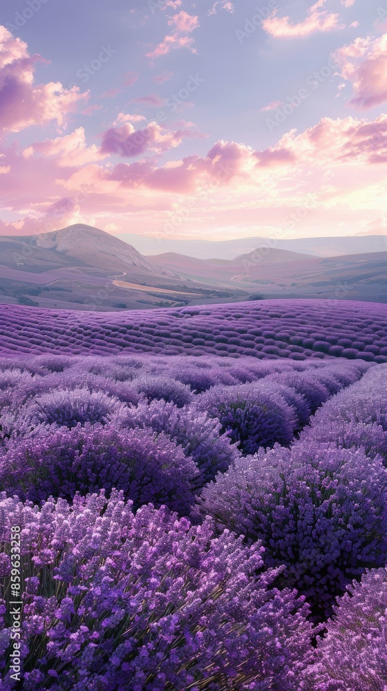 Lavender Field Under A Purple Sky Lavender Field Under A Purple Sky