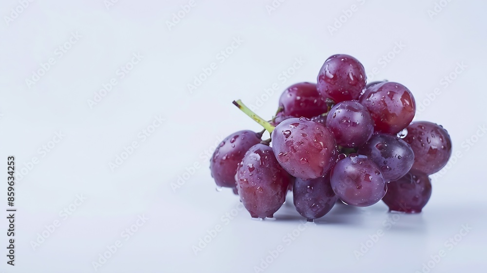 Dark red grape isolated on white background : Generative AI Dark red grape isolated on white background : Generative AI