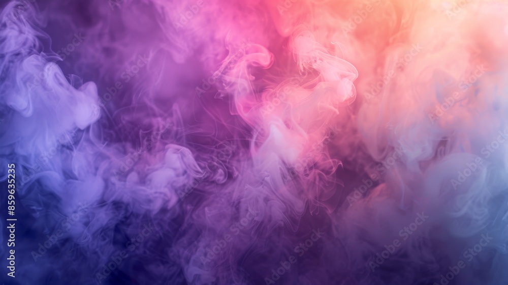 Colorful smoke clouds on a dark background, abstract composition Colorful smoke clouds on a dark background, abstract composition