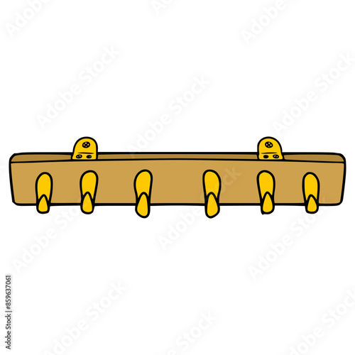 hook bridle rack illustration hand drawn isolated vector	
