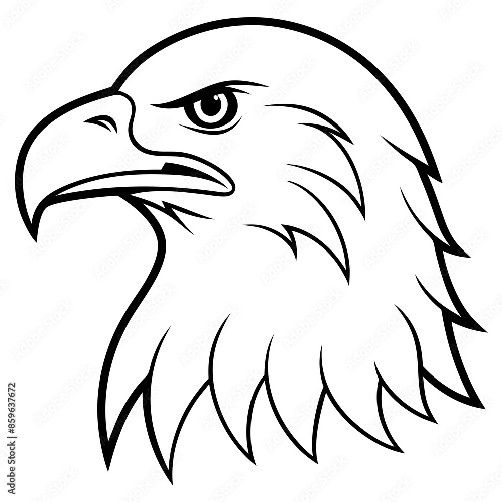 Obraz premium eagle head vector illustration