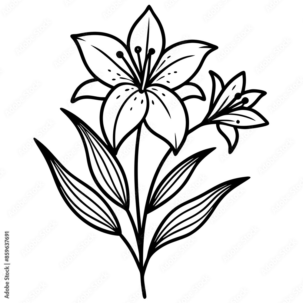 black and white flower black and white flower