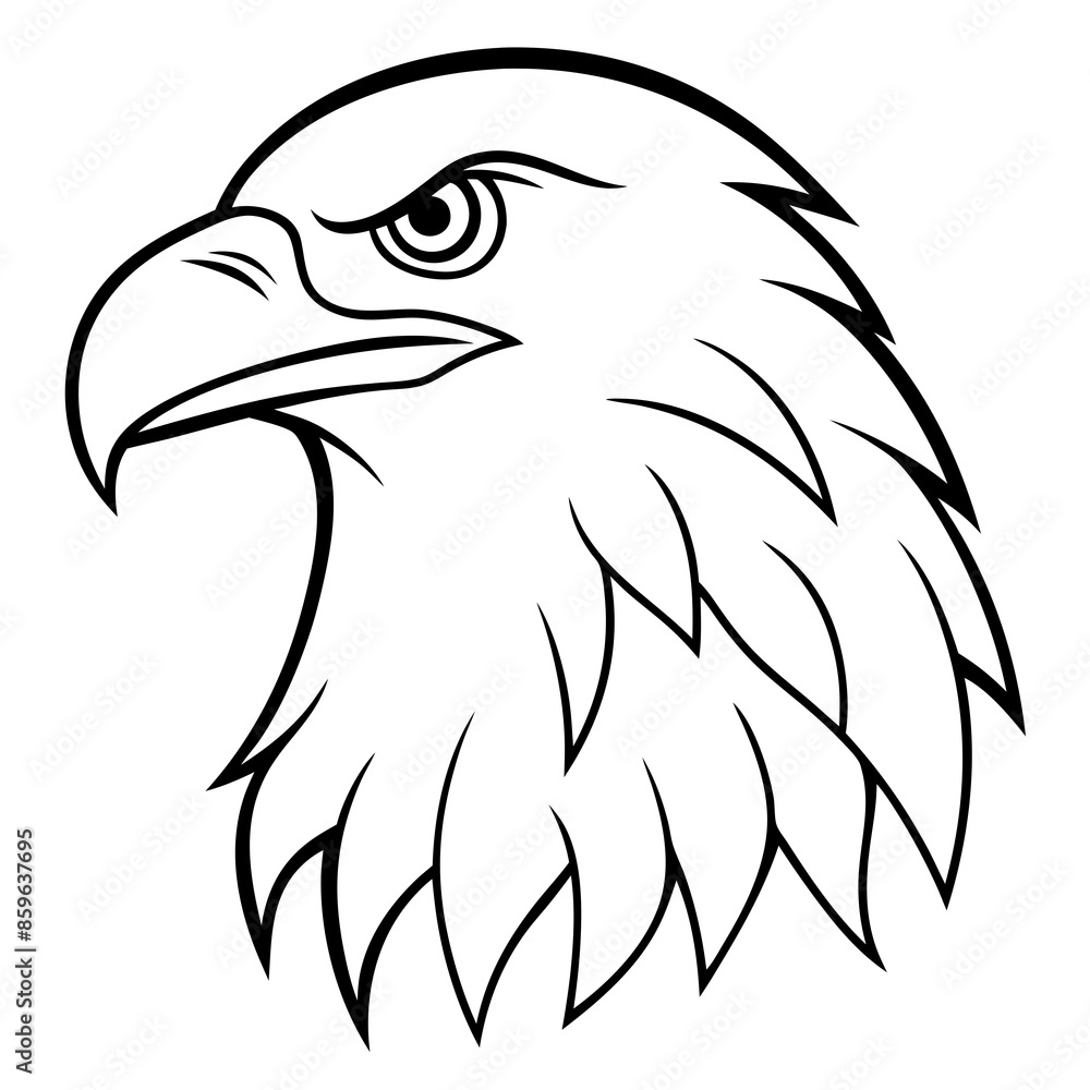 Fototapeta premium eagle head vector illustration
