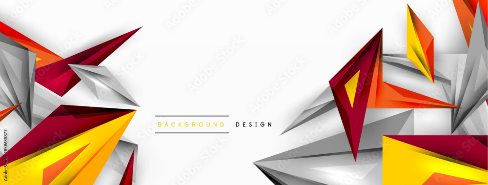 Minimal geometric abstract background. Low poly dynamic triangle design. Trendy techno business template for wallpaper, banner, background or landing Minimal geometric abstract background. Low poly dynamic triangle design. Trendy techno business template for wallpaper, banner, background or landing