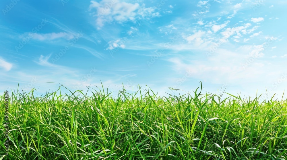 Wild grass field with clear sky and room for text Wild grass field with clear sky and room for text