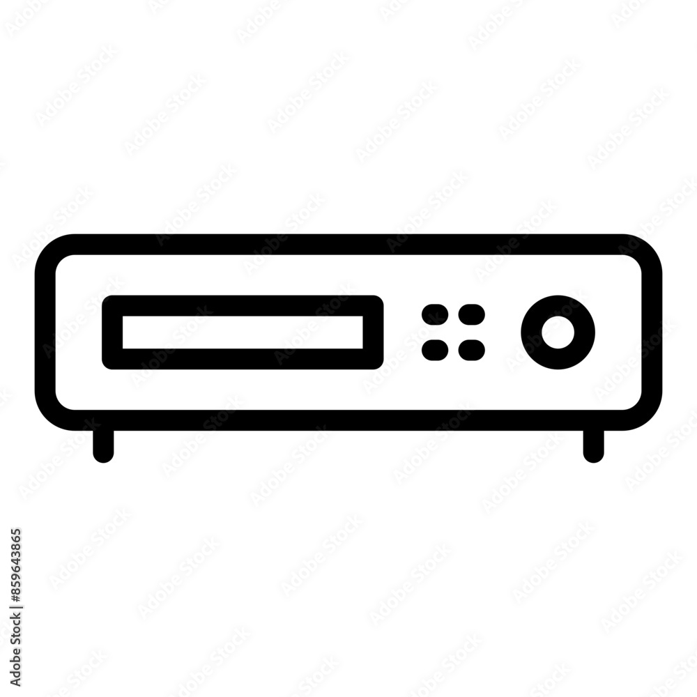 DVR icon. Electronic device icon in line style DVR icon. Electronic device icon in line style