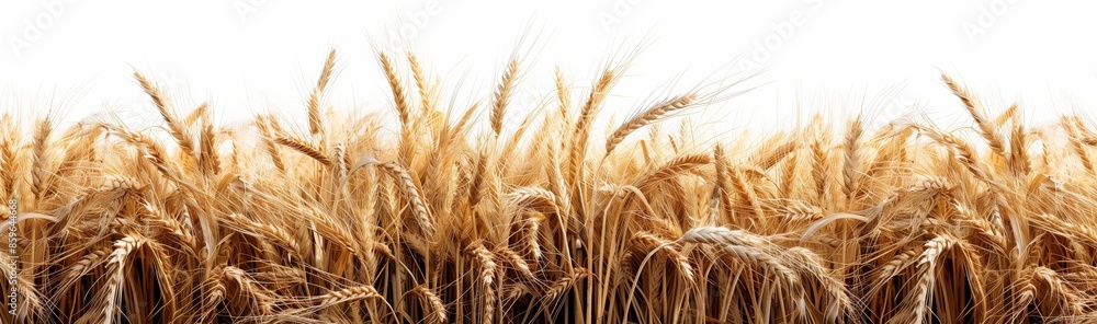 Fototapeta premium wheat field isolated on white background