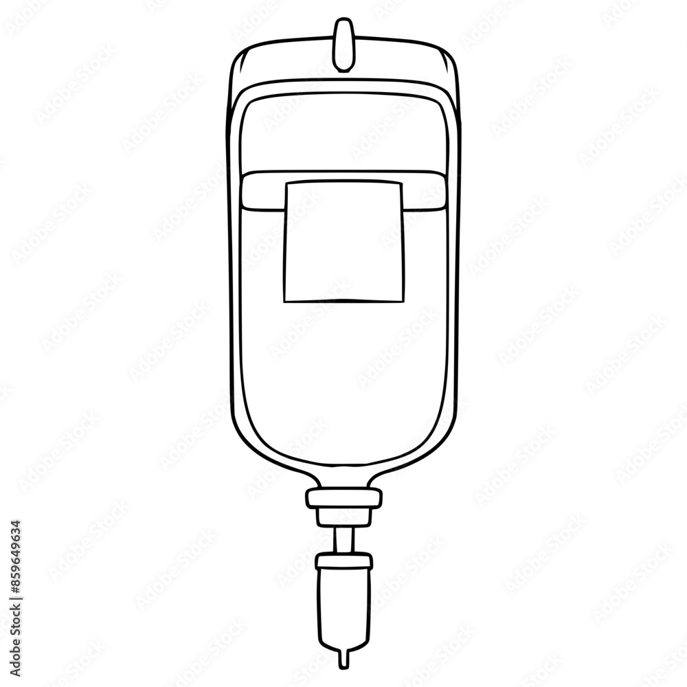 iv drip illustration hand drawn outline vector iv drip illustration hand drawn outline vector