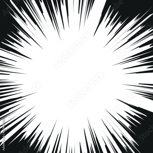 Comic book action lines. Speed lines Manga frame