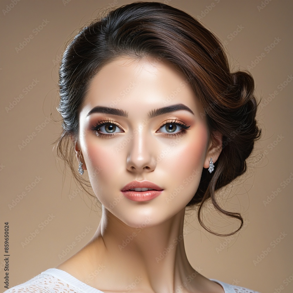 Fototapeta premium Enhancing Facial Beauty: A Guide to Contouring and Skin Health
