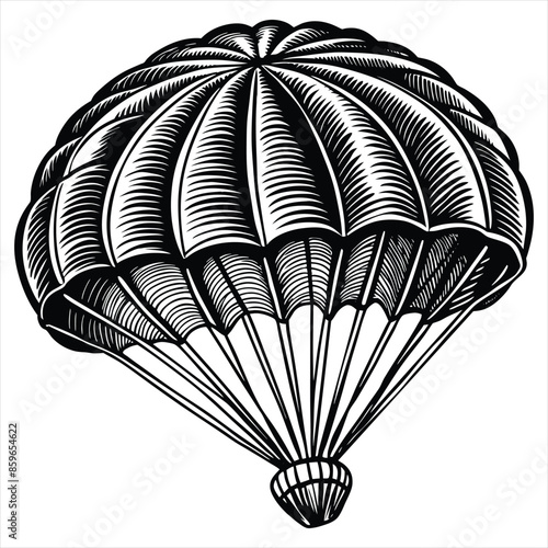 coloring book  parachute vector art illustration