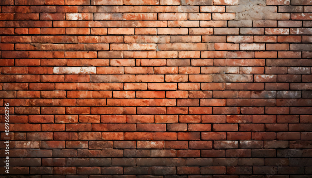 Obraz premium Red brick wall copy space text background