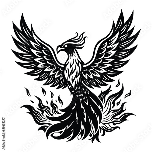 coloring book eagle tattoo design vector art illustration
