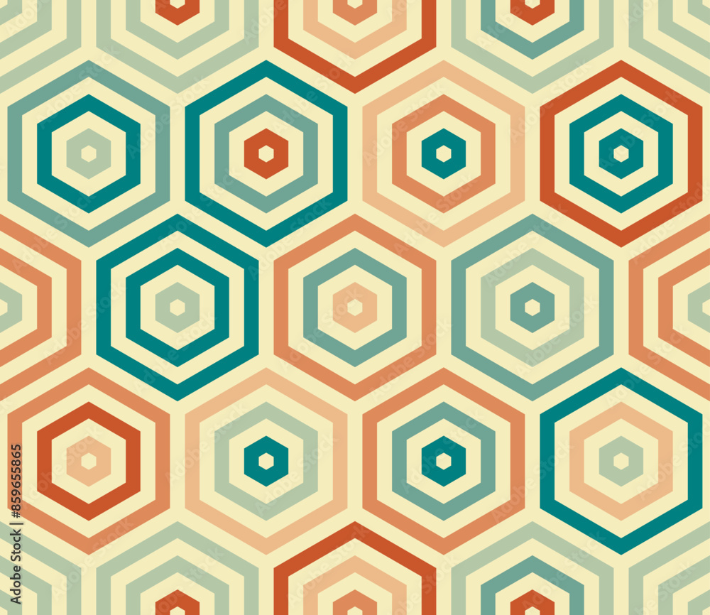 Tileable hexagon background. Stacked hexagon bold mosaic cell. Large hexagons. Multiple tones color palette. Seamless pattern. Tileable vector illustration. Tileable hexagon background. Stacked hexagon bold mosaic cell. Large hexagons. Multiple tones color palette. Seamless pattern. Tileable vector illustration.