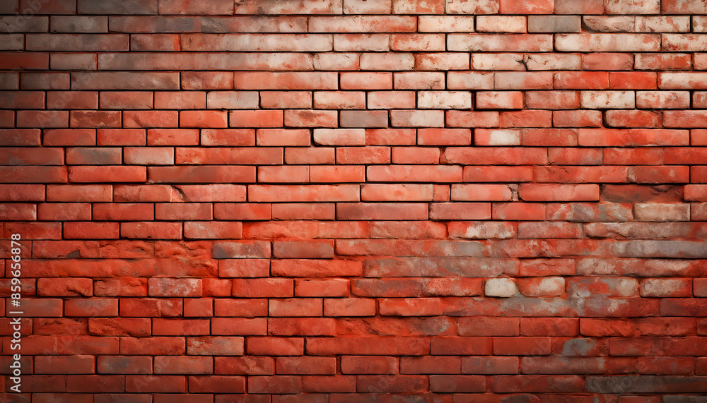 Obraz premium Red brick wall copy space text background