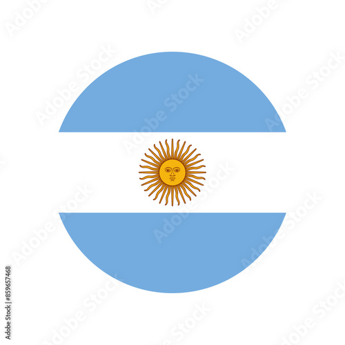 Round Argentina flag icon