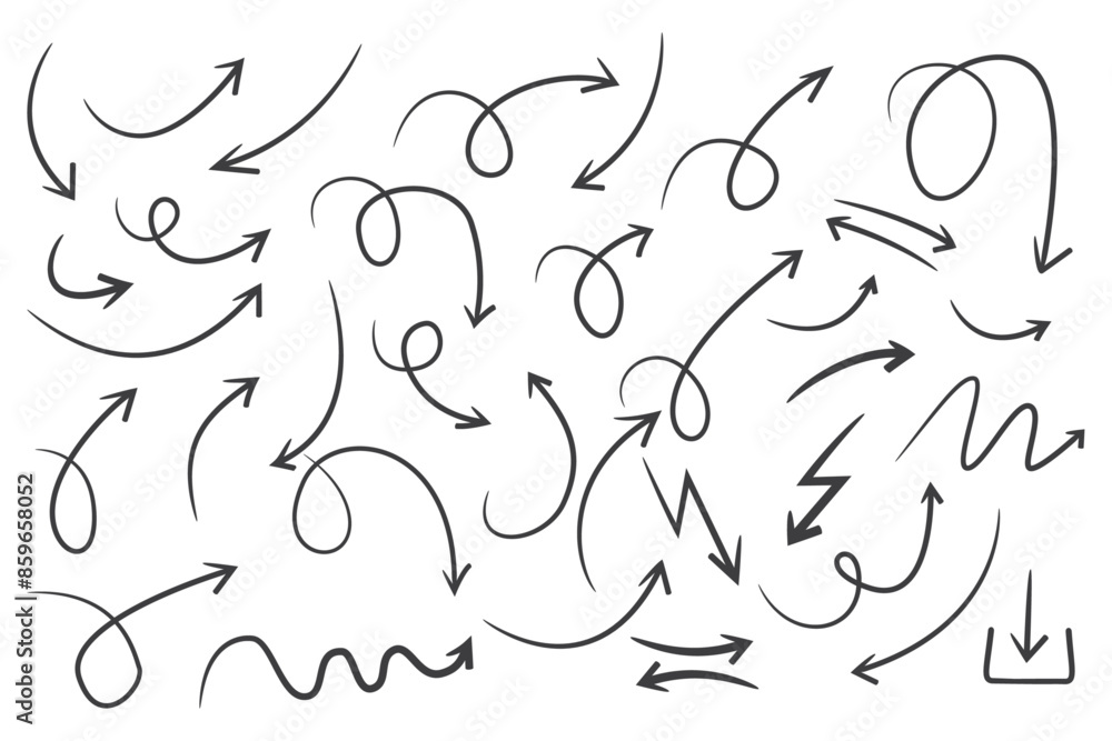 Hand drawn arrows collection set of arrows Hand drawn arrows collection set of arrows