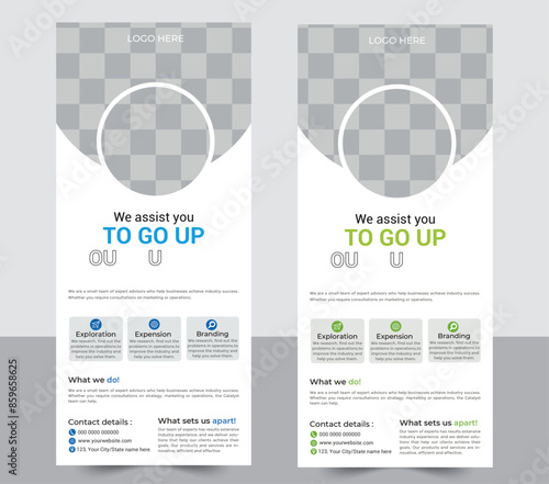 Professional business roll up banner design template with creative and innovative idea.