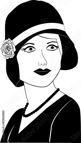 flapper headshot cutout