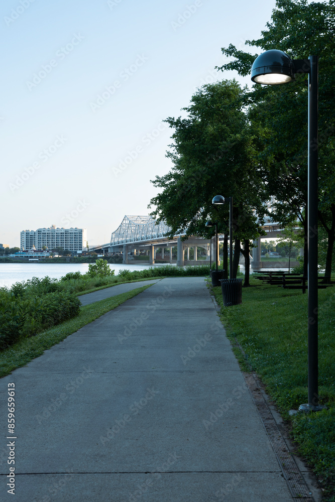 Naklejka premium bridge over the river
