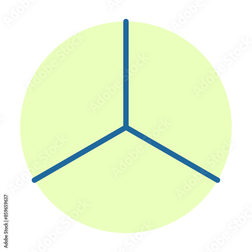 Pie chart with different segments in a circular diagram. wheel graph divided into parts and sections. Flat vector illustration isolated on white background.