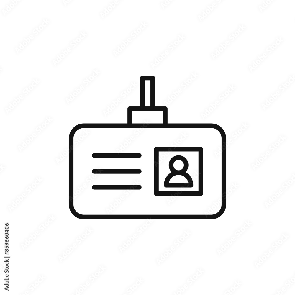 Identification Badge Icon Ideal for Security and Access Control Identification Badge Icon Ideal for Security and Access Control