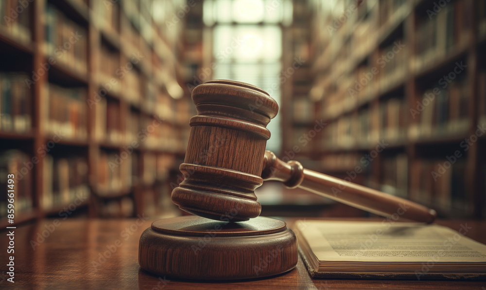 The judge's gavel against the background of the office. A judge's gavel against the background of a library. Law and justice concept. Justice concept. The judge's gavel against the background of the office. A judge's gavel against the background of a library. Law and justice concept. Justice concept.