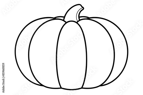 pumpkin line art cartoon vector icon illustration