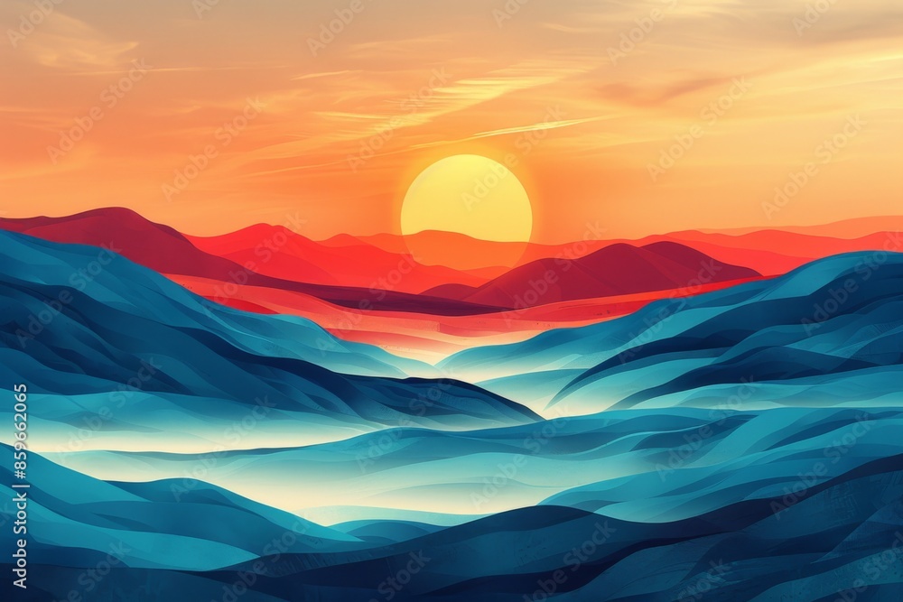 Abstract Mountain Sunset Abstract Mountain Sunset