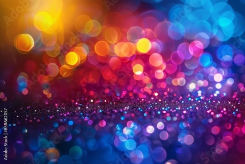 Colorful Bokeh Lights Abstract Background
